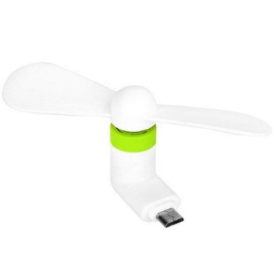 вентилятор (microusb) (біло-зелений) 