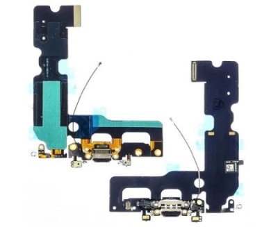 шлейф для apple iphone 7 plus з чорним роз'ємом живлення, з мікрофоном