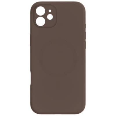 Купить чохол silicone case full camera with magsafe для apple iphone 12 (new brown) онлайн