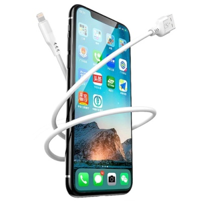 кабель skydolphin s61lb usb - lightning 2.4a/2m (білий) 