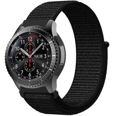 ремінець універсальний nylon strips для samsung/amazfit/huawei (20mm) (чорний) 
