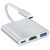 перехідник hoco hb14 type-c to usb3.0+hdmi+pd (сталевий) 