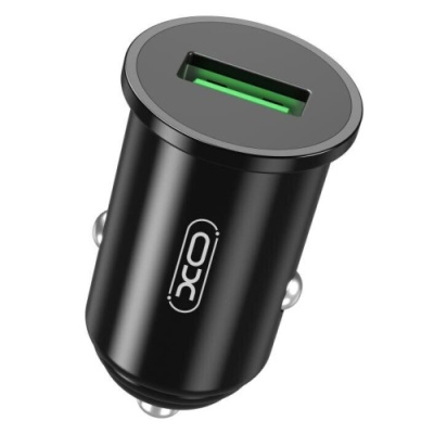 Автомобільний Зарядний Пристрій XO TZ12/CC35 1USB/18W/QC3.0 (Чорний)
