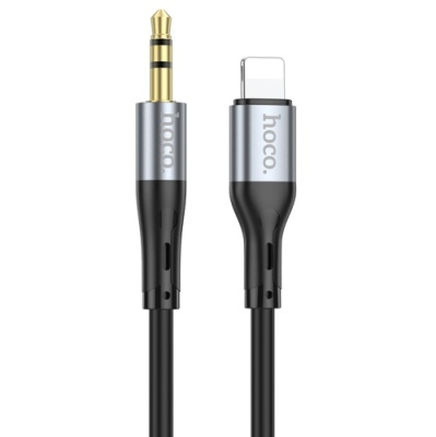 кабель aux hoco upa22 3.5mm(male) - lightning(male) 1m (чорний) 