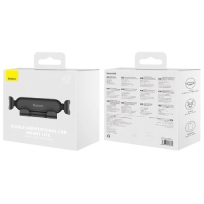 Автотримач Baseus Stable Gravitational Car Mount Lite (SUWX010001) Black