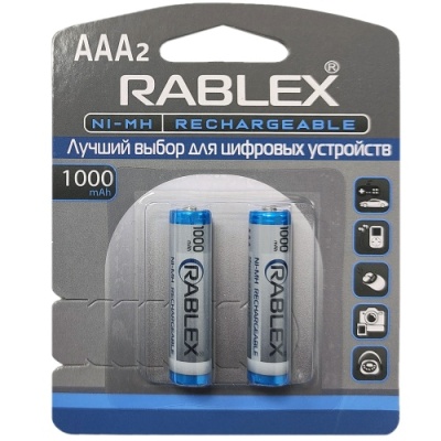 акумулятор rablex 1000 ааa (2шт) 