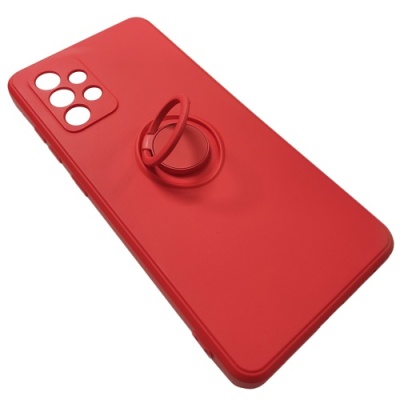 Купить силіконовий чохол soft silicone casevsmagnet ring для samsung a525 galaxy a52 - red онлайн