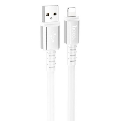 кабель hoco x85 strength usb - lightning 2.4a/1m (білий) 
