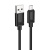 кабель hoco x122 silicone usb - microusb 2.4a/1m (чорний) 