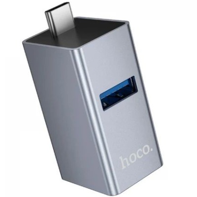 usb hub hoco hb54a 3in1 (type-c to usb2.0*2+usb3.0) (сірий) 