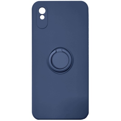 Купить силіконовий чохол soft silicone casevsmagnet ring для xiaomi redmi 9a - blue онлайн