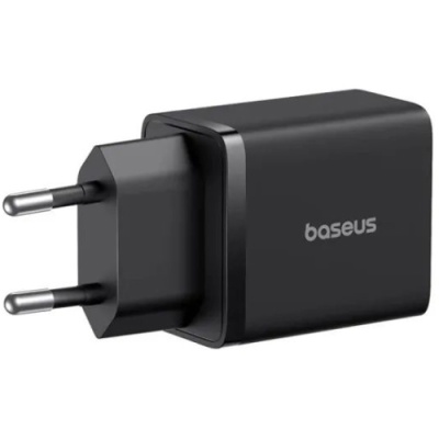 мережевий зарядний пристрій baseus cube fast charger (p10111404113-00) 1usb/18w/qc3.0 + 1type-c/30w/pd (чорний) 