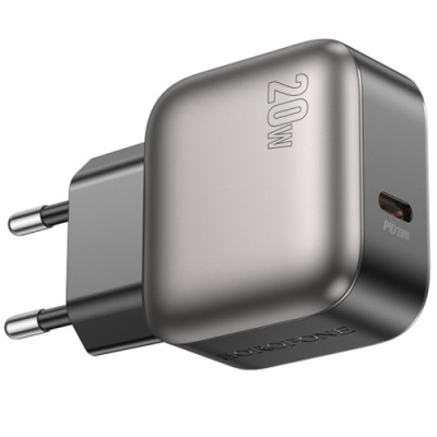 мережевий зарядний пристрій borofone bas53a 1type-c/20w/pd (чорний) 