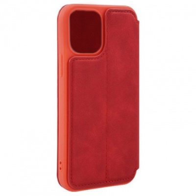 Купить чохол-книжка fitow leather для apple iphone 12 pro max - wine red онлайн