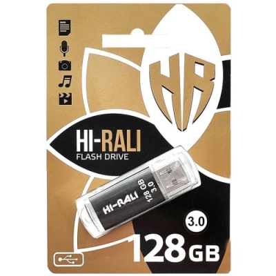 usb флеш-накопичувач hi-rali rocket 128gb 3.0 (чорний) 