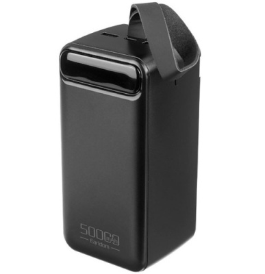 додаткова батарея power bank earldom et-pb58 50000 mah vs led lamp (чорний) 