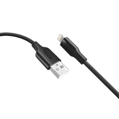 кабель ridea rc-m134 soft silico 12w/1m usb - lightning (чорний) 