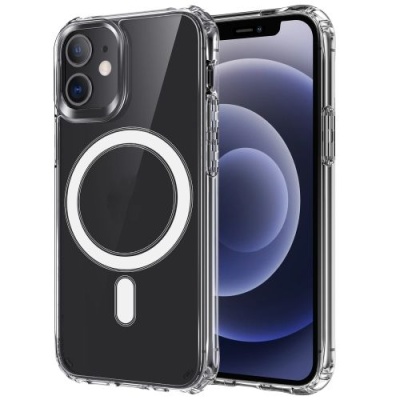 Купить силіконовий чохол magsafe для apple iphone 12 mini (прозорий) онлайн