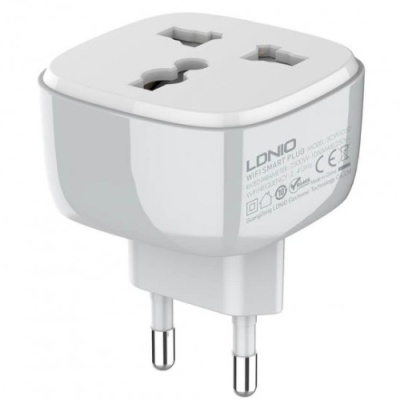 wifi smart power plug ldnio scw1050 (білий) 