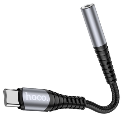 перехідник hoco ls33 type-c - 3.5 audio jack (сірий) 