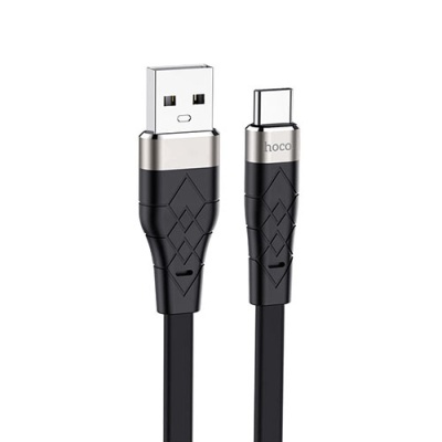 кабель hoco x53 silicone usb - type-c 3.0a/1m (чорний) 