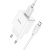 мережевий зарядний пристрій hoco c106a leisure 1usb/2.1a/10.5w + (usb - microusb) (білий) 
