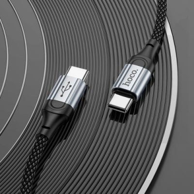 кабель hoco x102 type-c - type-c 60w/1m (чорний) 