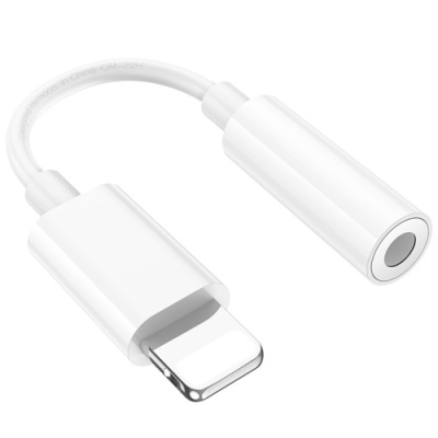 перехідник hoco ls34 lightning - aux (3.5mm) (білий) 