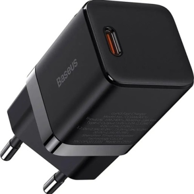 мережевий зарядний пристрій baseus gan3 fast charger eu (ccgn010101) 1type-c/30w/pd (чорний) 