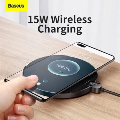 безпровідний зарядний пристрій baseus digital led display gen 2 15w (black) 