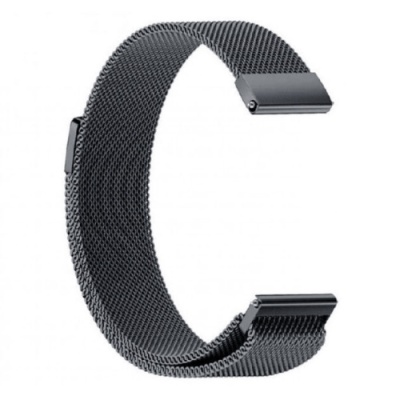 ремінець універсальний milanese loop для samsung/amazfit/xiaomi (22mm) (темно-сірий) 