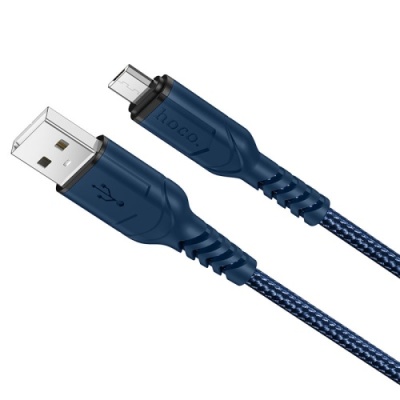 кабель hoco x59 victory usb - microusb 2.4a/1m (синій) 
