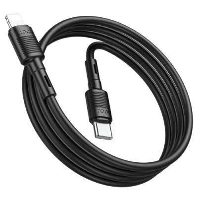 кабель hoco x83 (pd) type-c - lightning 20w 3a/1m (чорний) 