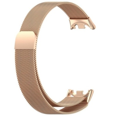 ремінець для xiaomi mi band 8/9/10 (milanese loop vs magnet) (рожеве золото) 