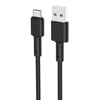 кабель borofone bx31 silicone usb - type-c 3.0a/1m (чорний) 