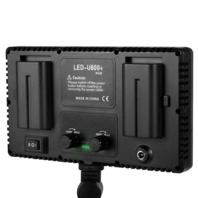 прямокутне студійне світло led 600 rgb (10") (чорний) 
