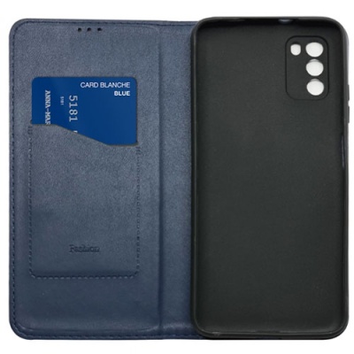 Купить чохол-книжка leather fold для xiaomi poco m3 (темно-синій) онлайн