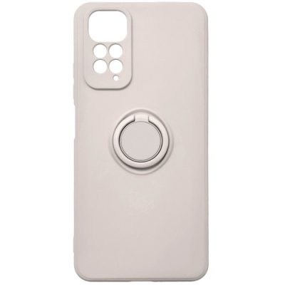 Купить силіконовий чохол soft silicone casevsmagnet ring для xiaomi redmi note 11/note 11s - ivory white онлайн