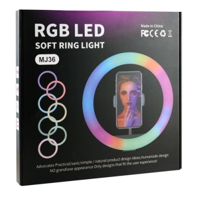 кільцева лампа rgb mj36 36cm original remote 