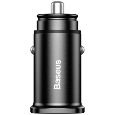 Автомобільний Зарядний Пристрій Baseus Square Metal (CCALL-DS01) 2USB/30W/QC3.0 (Black)