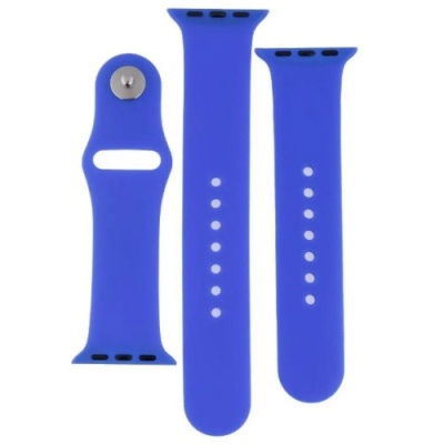 ремінець для apple watch band silicone two-piece 42/44/45/49 mm (44, shiny blue) 