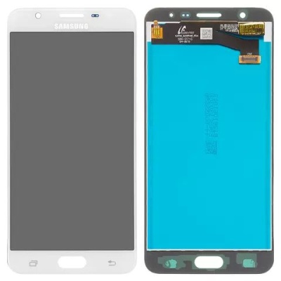 дисплей для samsung g610 galaxy j7 prime, sm-g610 galaxy on nxt, чорний, із сенсорним екраном, оригінал (переклеєне скло)