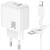 мережевий зарядний пристрій borofone bas45a 1usb/18w/qc3.0 + 1type-c/30w/pd + (type-c - lightning) (білий) 