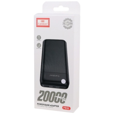 додаткова батарея power bank earldom et-pb50 20000mah 2usb/micro usb (чорний) 