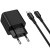Мережевий Зарядний Пристрій Hoco CS83A 1USB/18W/QC3.0 + 1Type-C/20W/PD + (Type-C - Lightning) (Чорний) мережевий зарядний пристрій hoco cs83a 1usb/18w/qc3.0 + 1type-c/20w/pd + (type-c - lightning) (чорний)