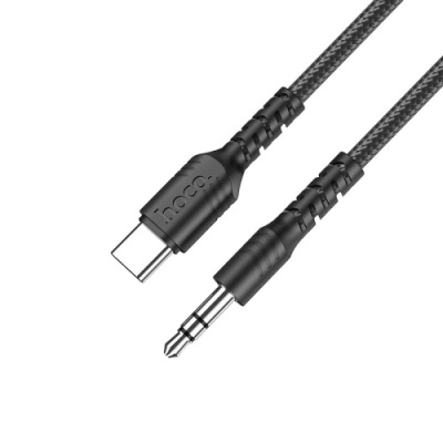 кабель aux hoco upa17 3.5mm(male) - type-c(male) 1m (чорний) 