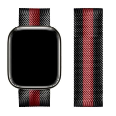 ремінець hoco wa03 для apple watch 1-11 (38/40/41mm) (10 black and red) 
