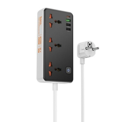 мережевий подовжувач hoco ac8a pd30w/qc18w/1c3a 1.5m (чорний) 