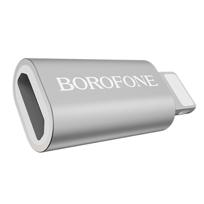 перехідник borofone bv5 microusb - lightning (сталевий) 