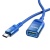 подовжувач usb hoco u107 type-c male to usb female usb3.0 (синій) 